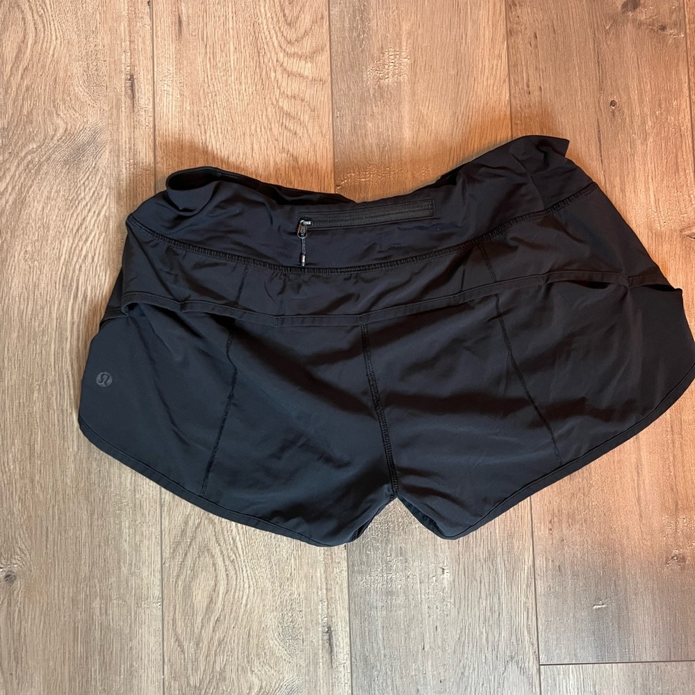 Black Lululemon Speed Up Low - Rise Lined Shorts 2.5inches
